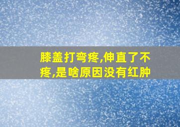 膝盖打弯疼,伸直了不疼,是啥原因没有红肿