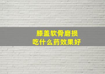 膝盖软骨磨损吃什么药效果好