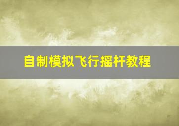 自制模拟飞行摇杆教程