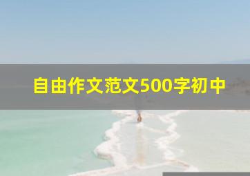 自由作文范文500字初中