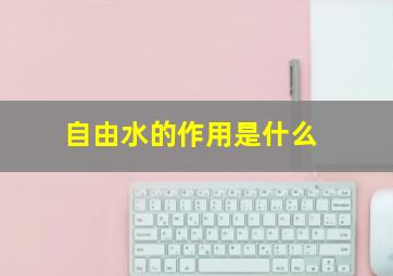 自由水的作用是什么