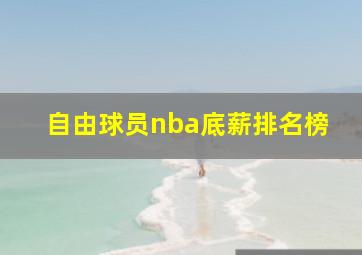 自由球员nba底薪排名榜