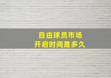 自由球员市场开启时间是多久