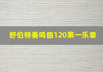 舒伯特奏鸣曲120第一乐章