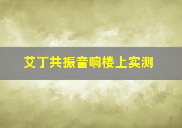 艾丁共振音响楼上实测