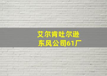 艾尔肯吐尔逊东风公司61厂