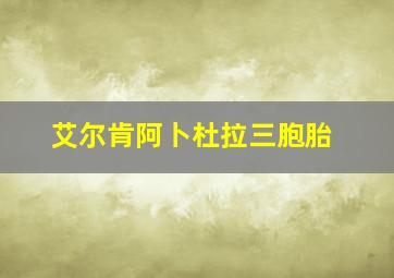 艾尔肯阿卜杜拉三胞胎