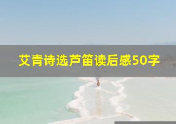 艾青诗选芦笛读后感50字