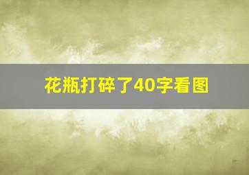 花瓶打碎了40字看图