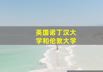 英国诺丁汉大学和伦敦大学