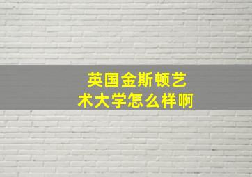 英国金斯顿艺术大学怎么样啊