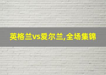 英格兰vs爱尔兰,全场集锦