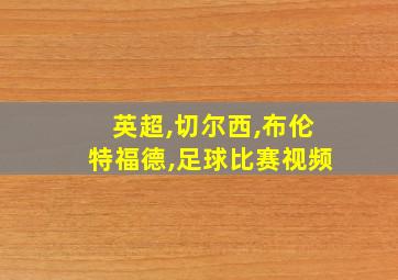 英超,切尔西,布伦特福德,足球比赛视频