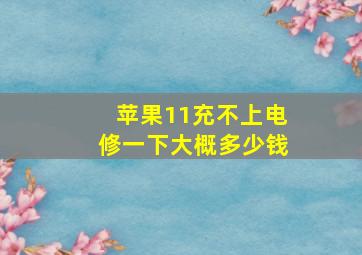 苹果11充不上电修一下大概多少钱