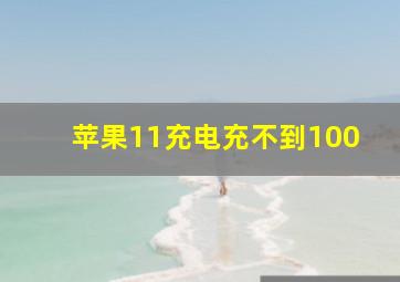 苹果11充电充不到100