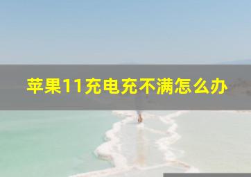 苹果11充电充不满怎么办