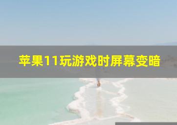 苹果11玩游戏时屏幕变暗