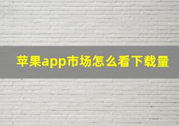 苹果app市场怎么看下载量