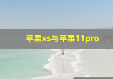 苹果xs与苹果11pro