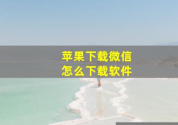 苹果下载微信怎么下载软件