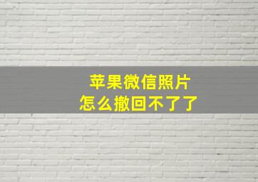 苹果微信照片怎么撤回不了了