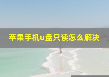 苹果手机u盘只读怎么解决