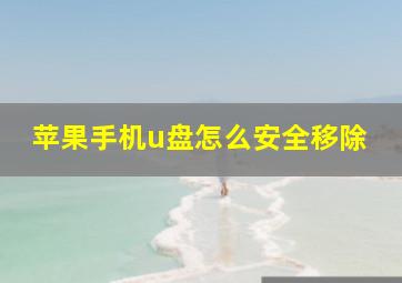 苹果手机u盘怎么安全移除