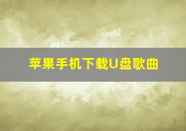 苹果手机下载U盘歌曲