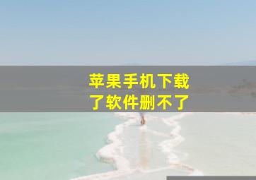 苹果手机下载了软件删不了