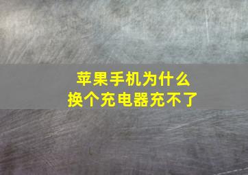 苹果手机为什么换个充电器充不了