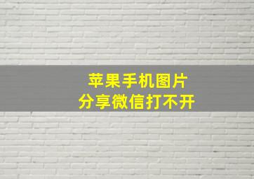 苹果手机图片分享微信打不开