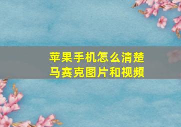 苹果手机怎么清楚马赛克图片和视频