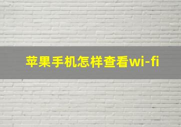 苹果手机怎样查看wi-fi