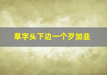 草字头下边一个歹加韭