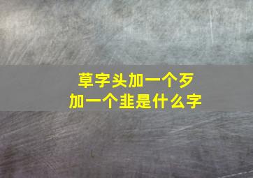 草字头加一个歹加一个韭是什么字