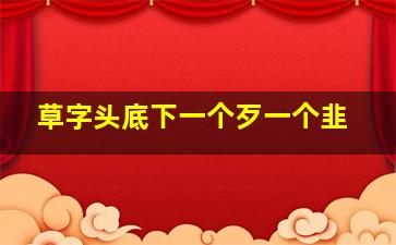 草字头底下一个歹一个韭