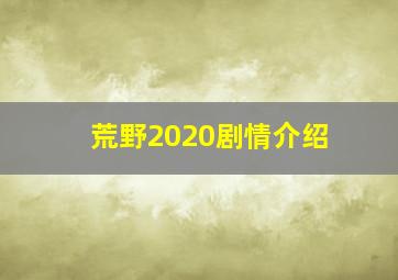 荒野2020剧情介绍