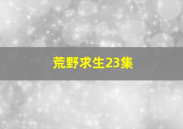 荒野求生23集