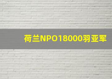 荷兰NPO18000羽亚军