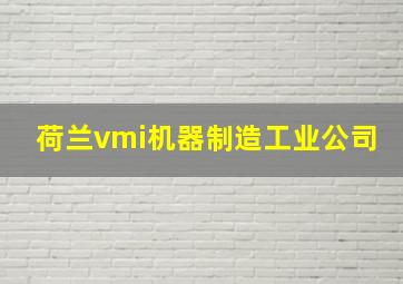 荷兰vmi机器制造工业公司