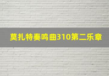 莫扎特奏鸣曲310第二乐章