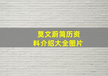 莫文蔚简历资料介绍大全图片