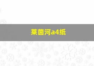 莱茵河a4纸