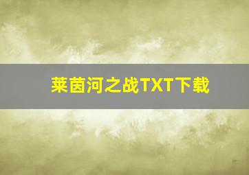 莱茵河之战TXT下载