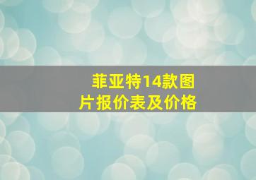 菲亚特14款图片报价表及价格