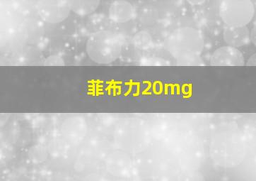 菲布力20mg