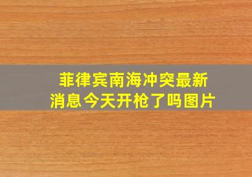 菲律宾南海冲突最新消息今天开枪了吗图片