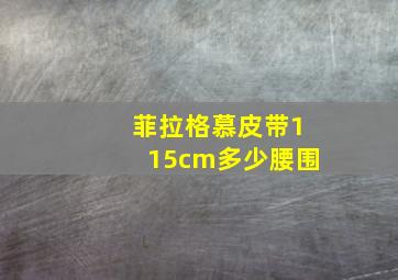 菲拉格慕皮带115cm多少腰围