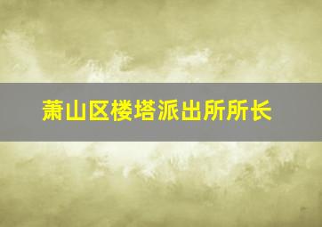 萧山区楼塔派出所所长