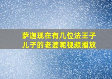 萨迦现在有几位法王子儿子的老婆呢视频播放